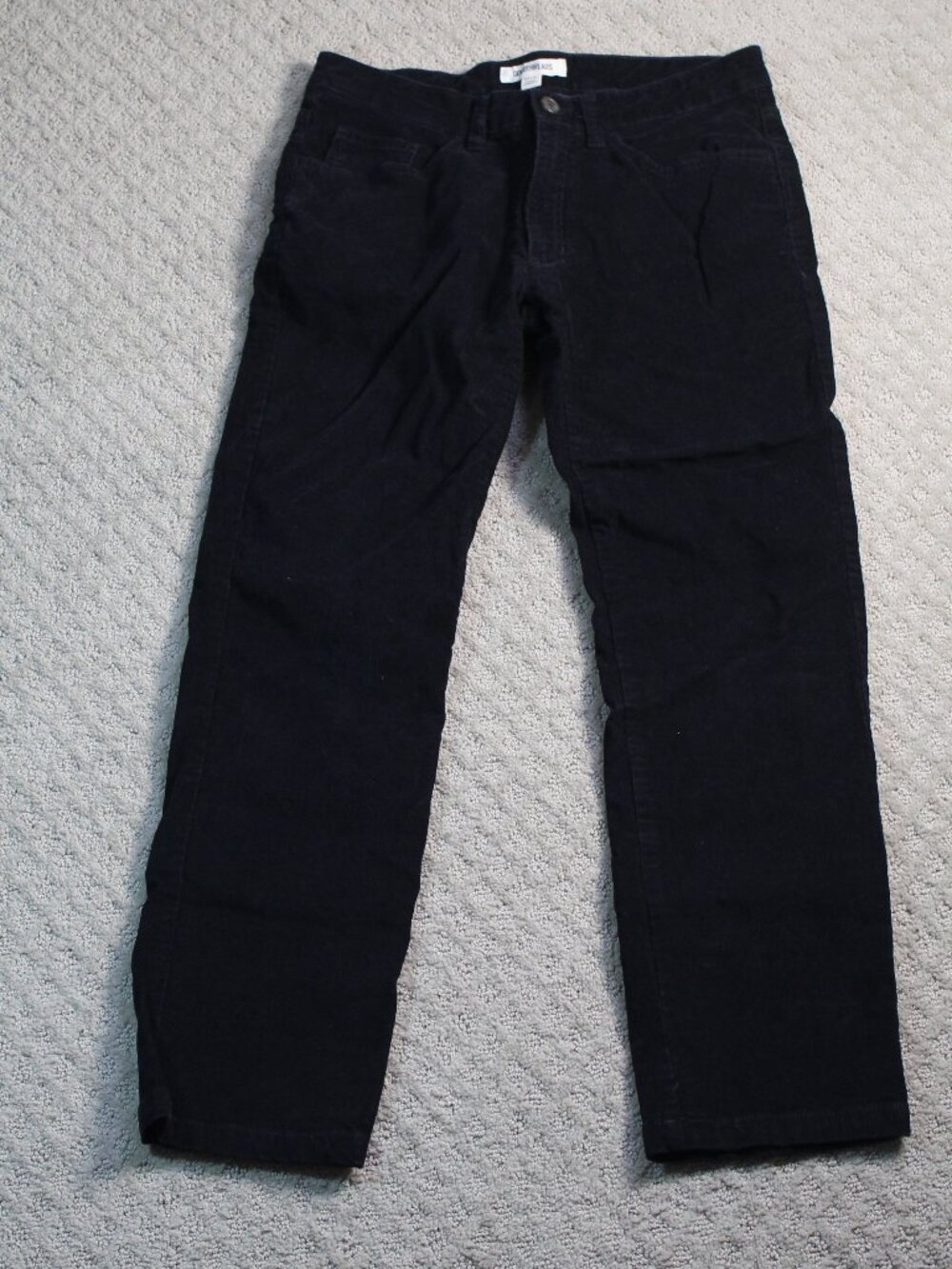 Good Threads Corduroy Pants Womens 28x29* Black Slim Straight Mid Rise